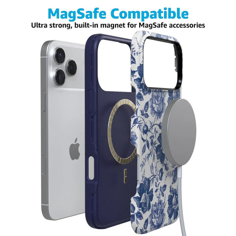 Rose to Fame | Blue & White Rose Floral Case