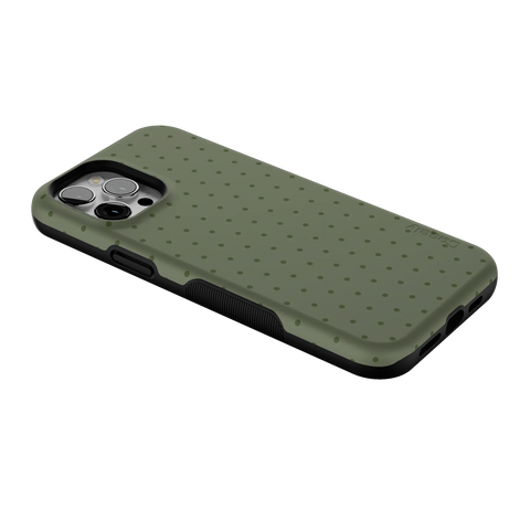On the Dot | Olive Green Polka Dot Case