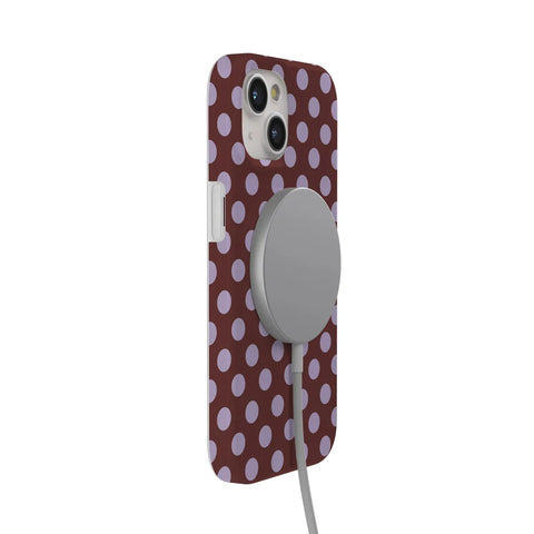 Spotted in SoHo | Burgundy Polka Dot Case