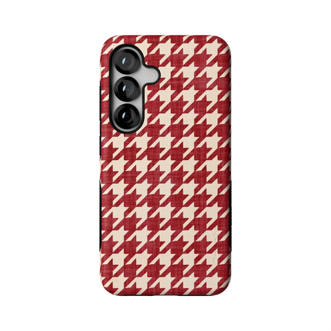 Scarlet Stitch | Red Houndstooth Case