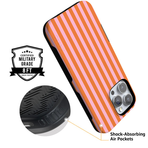 Perfect Stripes | Orange & Pink Stripes Case