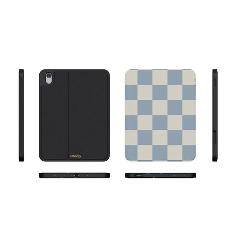 Fit Check | Light Blue Checkerboard iPad Case