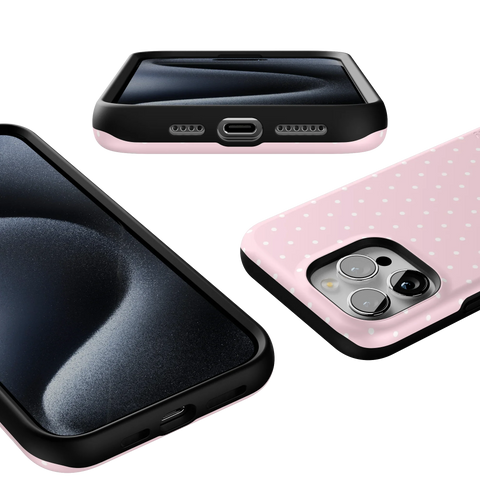 On the Dot | Pink & White Polka Dot Case
