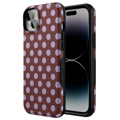 Spotted in SoHo | Burgundy Polka Dot Case