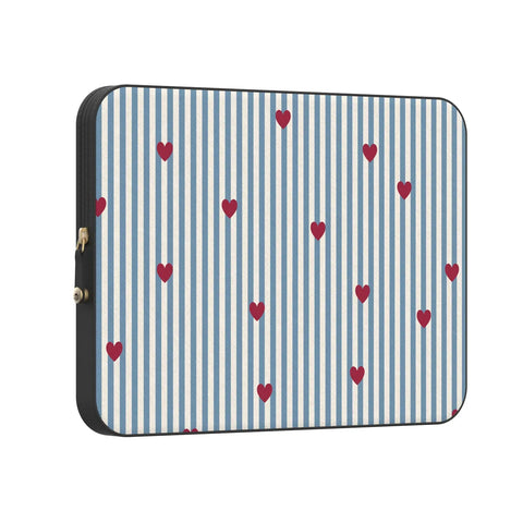 Love Lines | Blue Stripes Laptop Case
