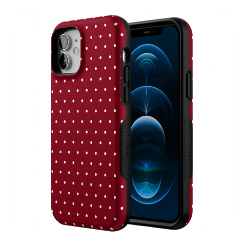On the Dot | Maroon Polka Dot Case