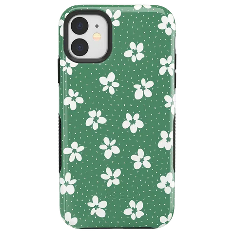 Flower My World | Jade Green Floral Case