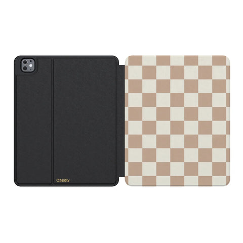 Fit Check | Neutral Checkerboard iPad Case