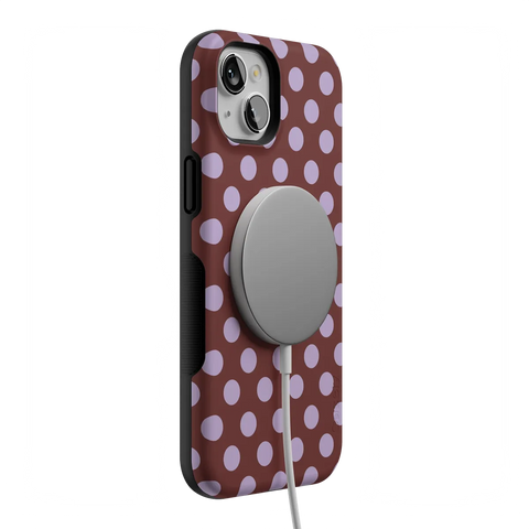 Spotted in SoHo | Burgundy Polka Dot Case
