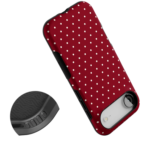 On the Dot | Maroon Polka Dot Case