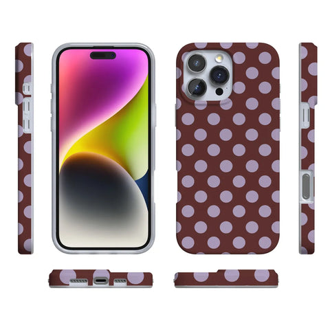 Spotted in SoHo | Burgundy Polka Dot Case