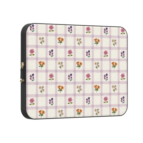 Meadow Check | Floral Gingham Laptop Case