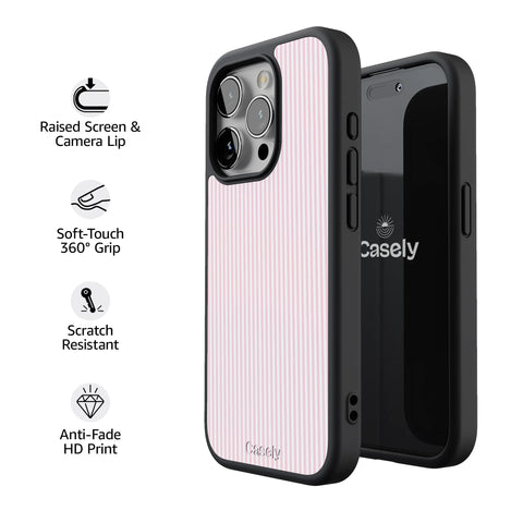 Stripes and the City | Light Pink Pinstripe Case