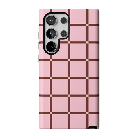 Uptown Gridlock | Pink Checkerboard Case