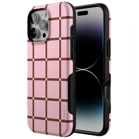 Uptown Gridlock | Pink Checkerboard Case