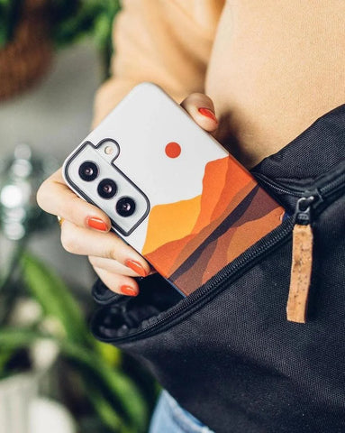 Opposites Attract | Day & Night Colorblock Mountains Samsung Case