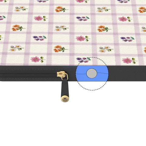 Meadow Check | Floral Gingham Laptop Case