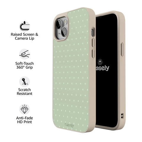 On the Dot | Green Polka Dot Case