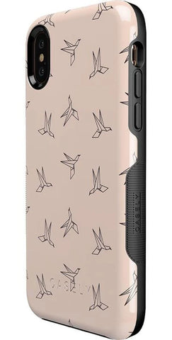 Paper Crane Origami | Beige Pattern