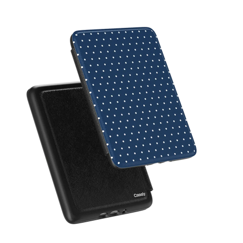 On the Dot | Navy Polka Dot Kindle Case