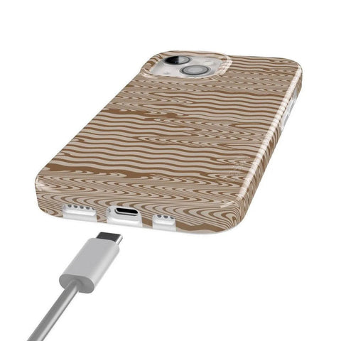 Mocha Ripple | Brown Waves Case