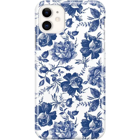 Rose to Fame | Blue & White Rose Floral Case