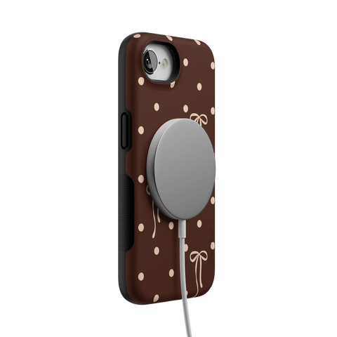Teddy Bows | Brown Polka Dot Case