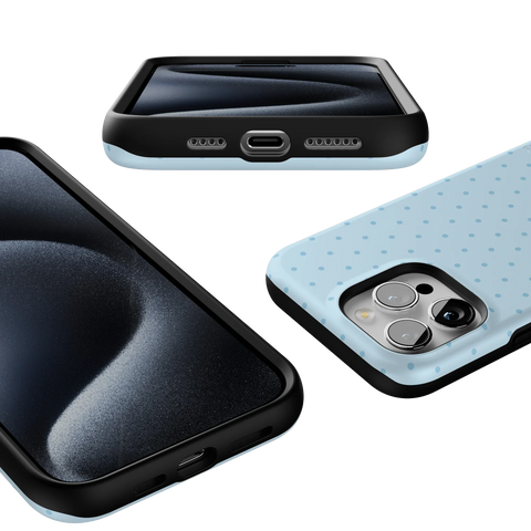 On the Dot | Blue Monochrome Polka Dot Case