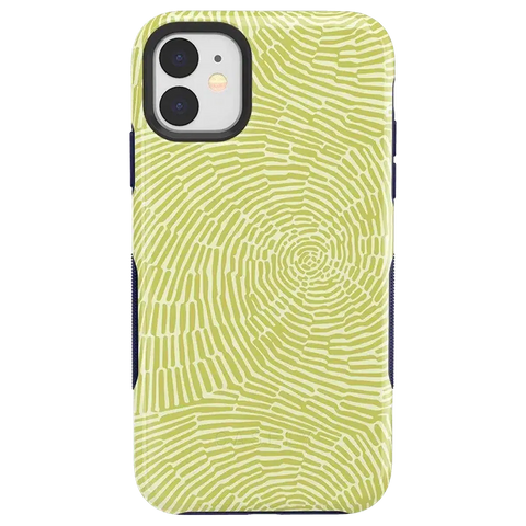 Swirl Away | Tea Green Geometric Case