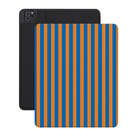 Go New York | Blue & Orange Stripes iPad Case