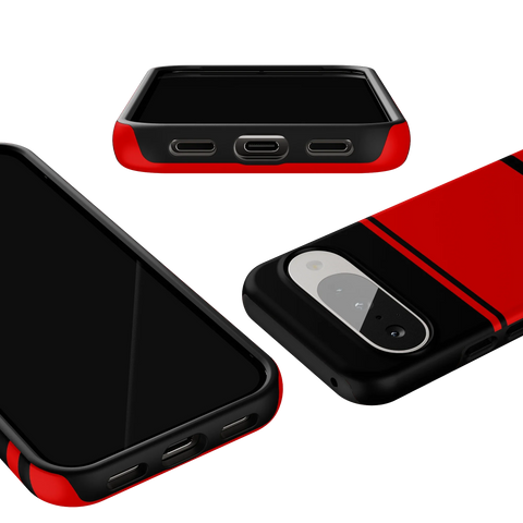Storm Warning | Black & Red Stripes Case