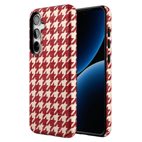 Scarlet Stitch | Red Houndstooth Case