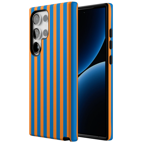 Go New York | Blue & Orange Stripes Case