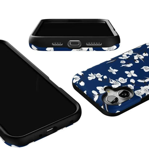 Floral Forest | Navy Cherry Blossom Floral Case