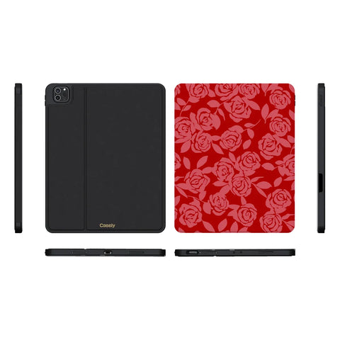 Final Rose | Red & Pink Floral iPad Case
