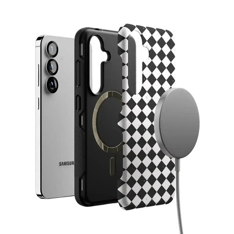 Salem's Hex | Black & White Checkered Case