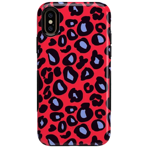 Into the Wild | Red & Blue Leopard Print Case