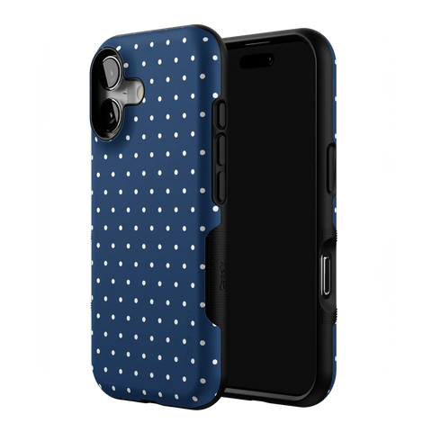 On the Dot | Navy Polka Dot Case