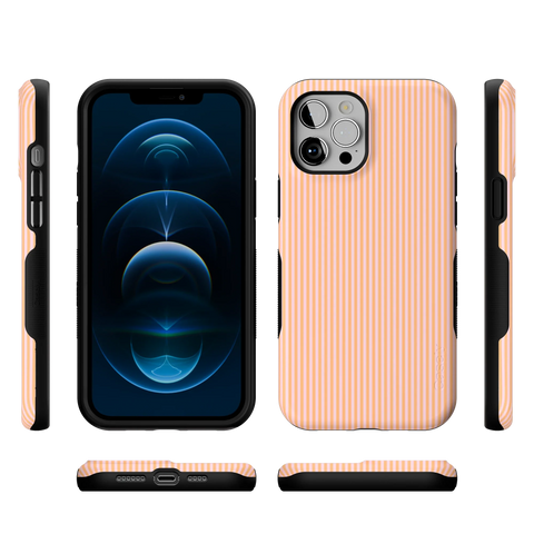 Stripes and the City | Orange & Pink Pinstripe Case