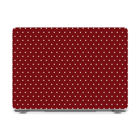 On the Dot | Maroon Polka Dot Laptop Shell