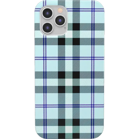 As if! | Light Blue Plaid Case