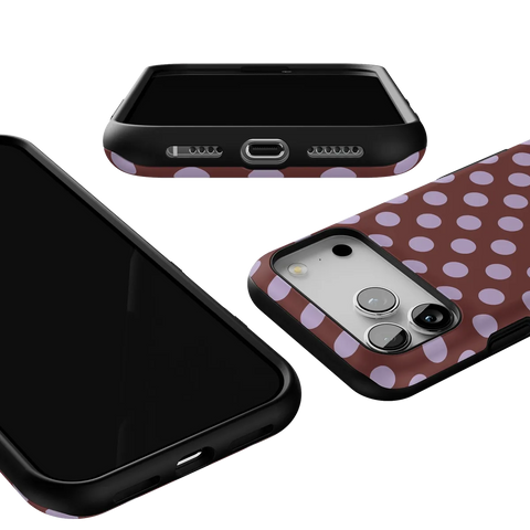 Spotted in SoHo | Burgundy Polka Dot Case