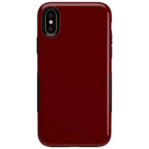 Burgundy Red on Black | Ultra-Protective Bold Case