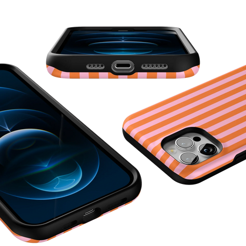 Perfect Stripes | Orange & Pink Stripes Case