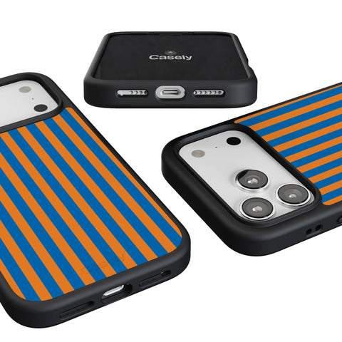 Go New York | Blue & Orange Stripes Case