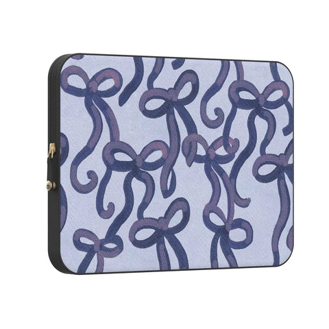 Love Me Knot | Blue Bow Laptop Case