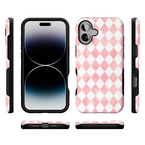 Queen of Diamonds | Pink Watercolor Case