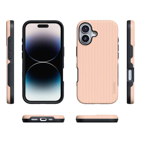 Stripes and the City | Orange & Pink Pinstripe Case