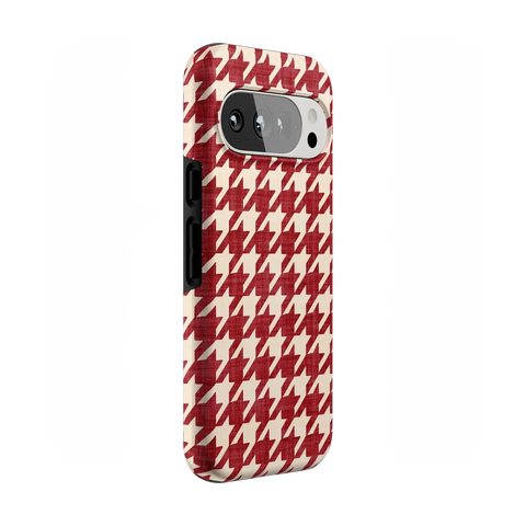 Scarlet Stitch | Red Houndstooth Case