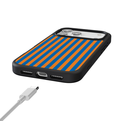 Go New York | Blue & Orange Stripes Case